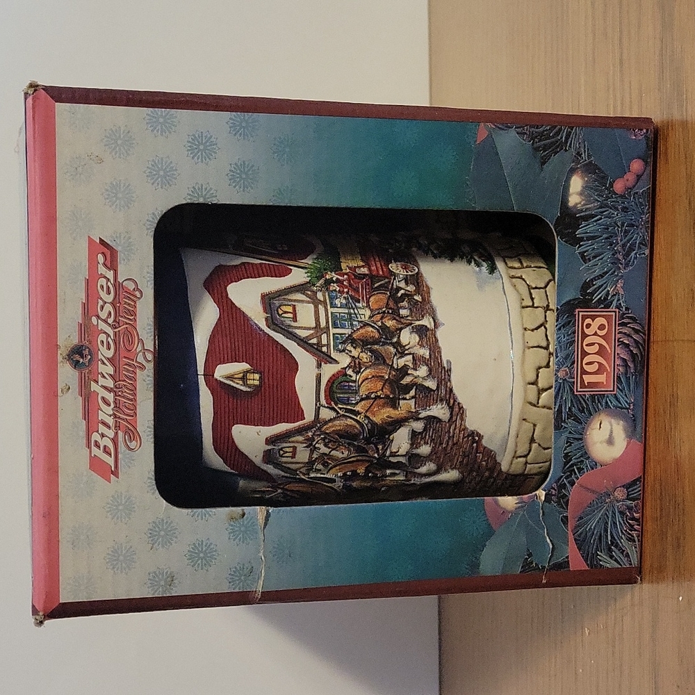 1998 Budweiser Clydesdale Grant's Farm Holiday Stein